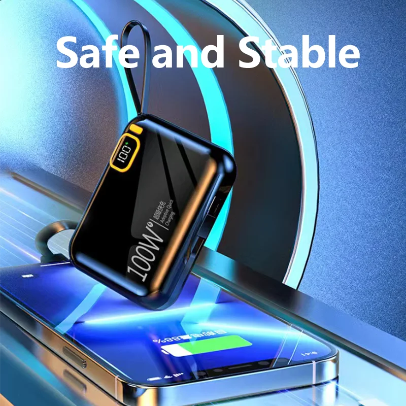 30000mah-Portable-Power-Bank-PD100W-Detachable-USB-to-TYPE-C-Cable-Two-way-Fast-Charger-Mini-4